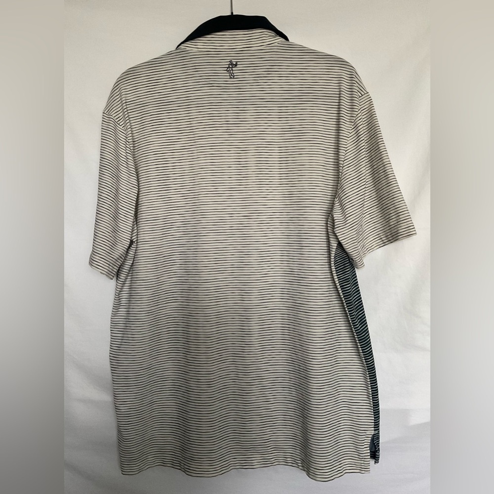 Ashworth Black and White Polo Shirt with Gradient Effect - Picture 2 of 5